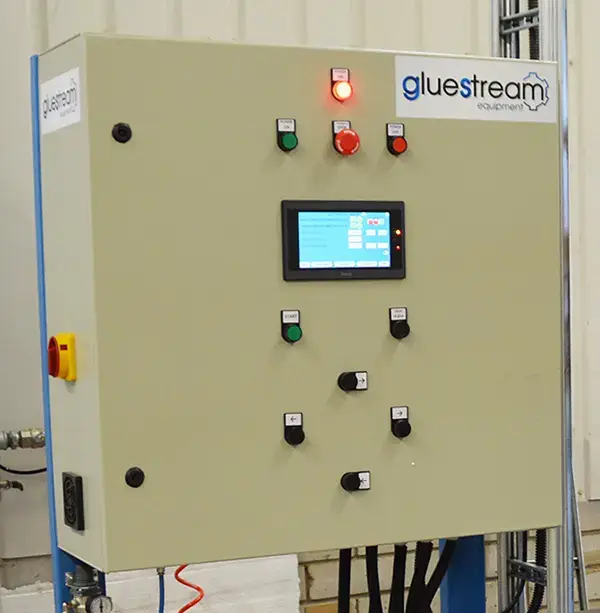 Gluestream equipment. glue heading applicator