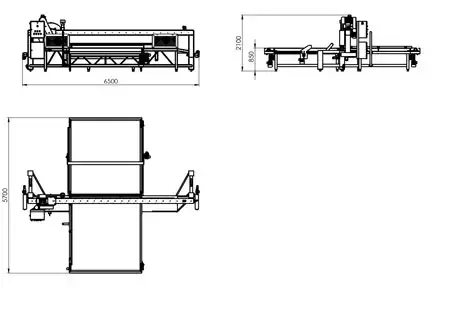 Gluestream Ausrüstung. schneidesäge-maschine-sandwich-layout