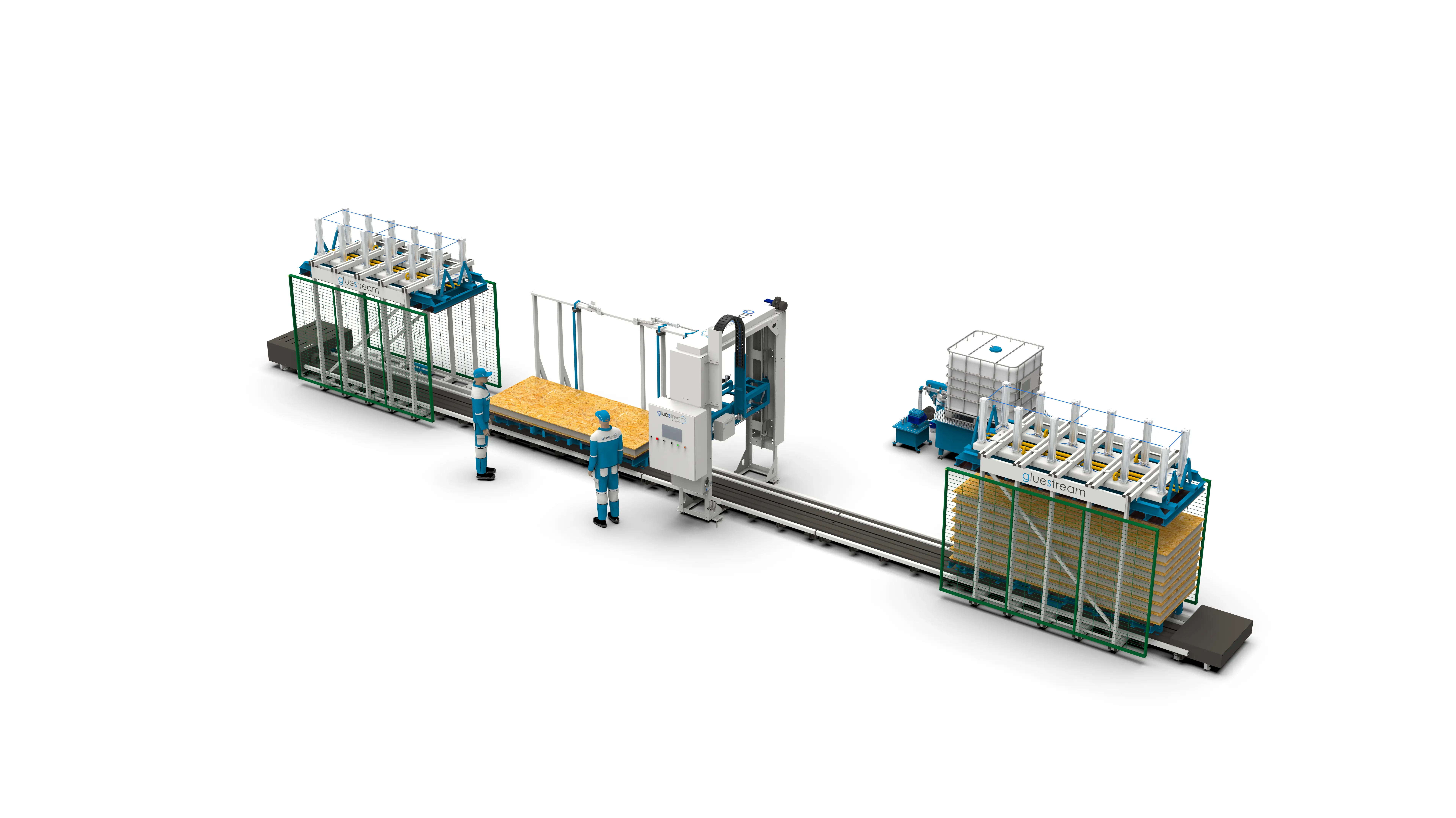 Gluestream-Ausrüstung. Sandwichpaneel-SIP-Produktionslinie SPL-2