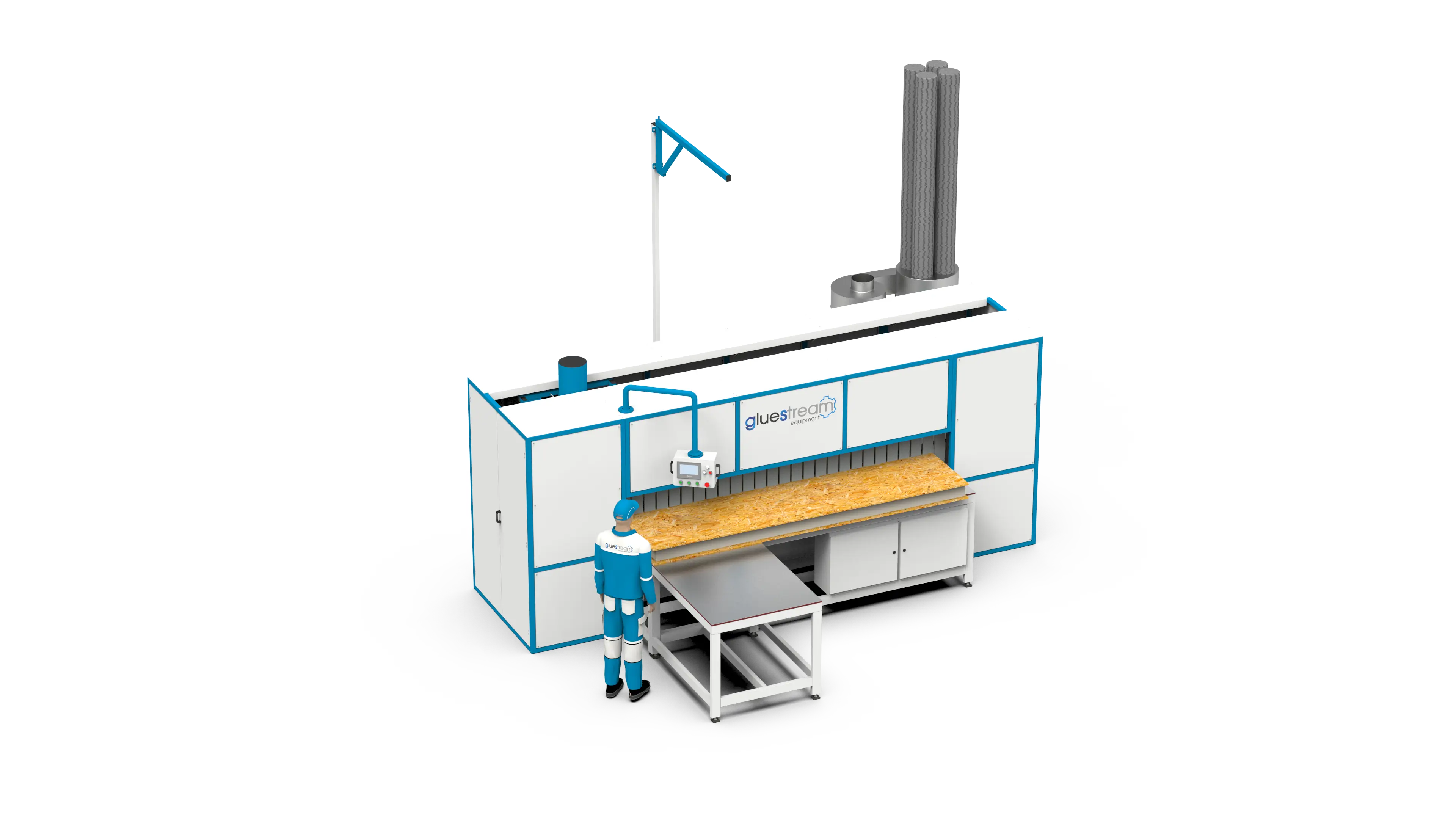 Gluestream-Ausrüstung. Verbindungskanäle-Herstellungsmaschine FPS-400.4