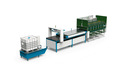 one component pur adhesive extruder SPL-9 BC with belt conveyor and heated press.webp