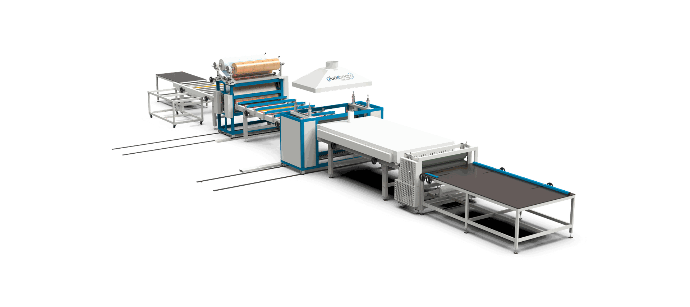 Ligne de laminage à plat FLM-1500 hot melt PUR