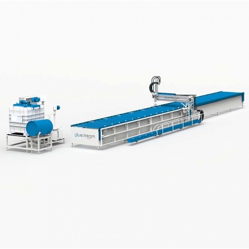 SPL-11.RC.2C.PUR with roller conveyor. Clean room panels production line 