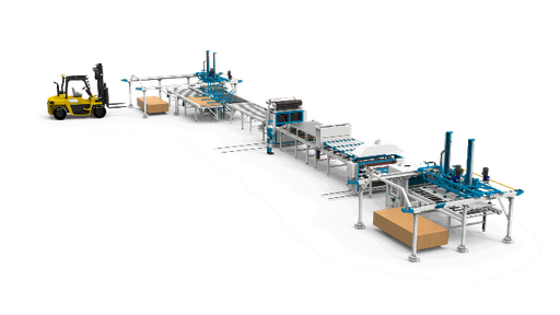 Ligne de laminage à plat AFLM-1400.HM PUR. Équipement de laminage de panneaux MDF et de particules.